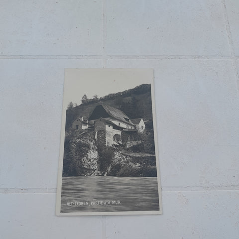 AK Alt Leoben Partie an der Mur.