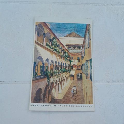 Karte Leoben Arkadenhof im Hause der Druckerei.