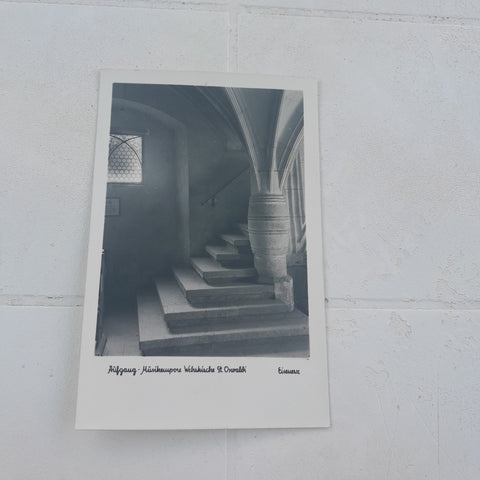 AK Eisenerz. Wehrkirche  St. Oswaldi. Aufgang Musikempore.