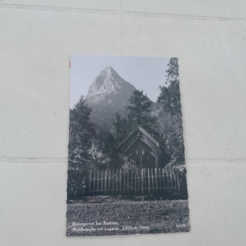 AK Krautgarten bei Radmer. Waldkapelle mit Lugauer.