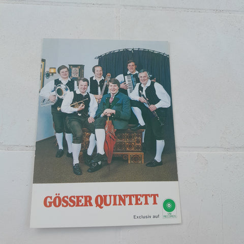 Autogrammkarte Gösser-Quintett. Wolfgang Steiner Niklasdorf 222.