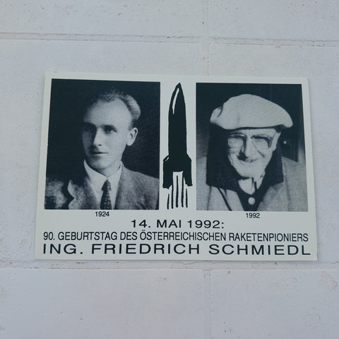 AK 14. Mai 1992. 90. Geburtstag des Österr. Raketenpioniers Ing. Friedrich Schmiedl.