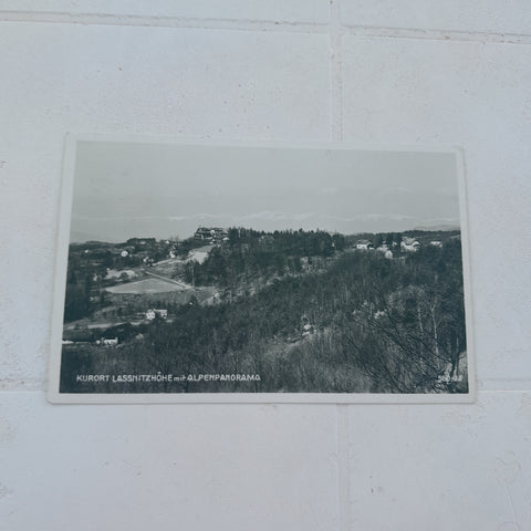 AK Laßnitzhöhe mit Alpenpanorama. (1937-38)