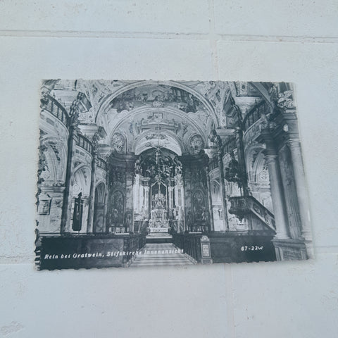 AK Rein bei Gratwein Stiftskirche Innenansicht.