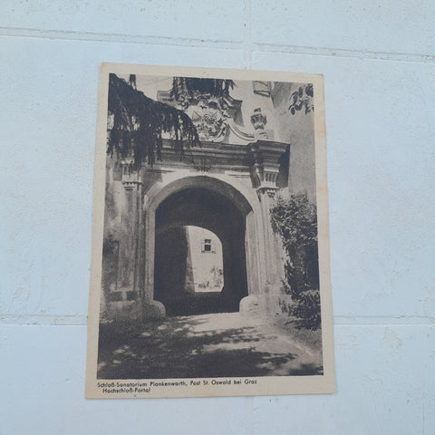 AK Schloß-Sanatorium Plankenwarth St. Oswald bei Graz. Hochschloss Portal.