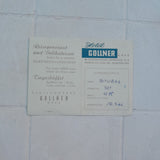 Hotel Gollner Graz. Zimmerausweis.