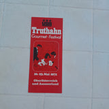 Prospekt Truthahn Goumet Festival. 10-23. Mai 1971. Oberösterreich und Ausseerland.