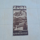 Prospekt Zürs am Arlberg. Flexenpass. Hotel Alpenrose-Post.