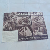 Prospekt Zürs am Arlberg. Flexenpass. Hotel Alpenrose-Post.