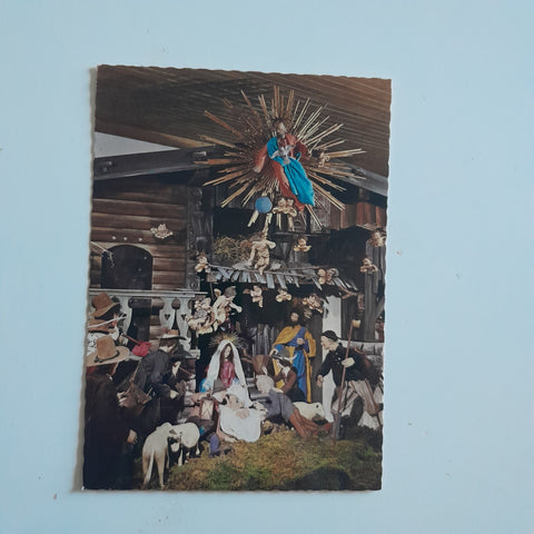 AK Krippenmuseum Saalfelden Ausschnitt aus der ehemaligen Saalfeldner Kirchenkrippe.