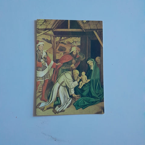 Billett Weihnachtskarte Caritas. Krippenbild aus Sterzing (Südtirol)