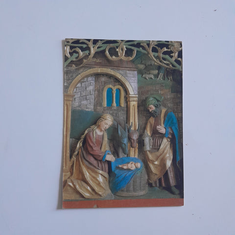 Karte Geburt Christi um 1519 Schreingruppe aus dem Flügelaltärchen von Wöllan. Diözesanmuseum Klagenfurt.