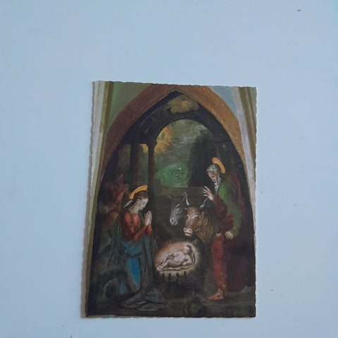 AK Bad Aussee, Spitalkirche. Fresco Geburt Christi 16. Jh.