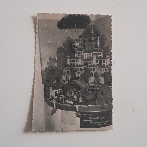 AK Mechanische Weihnachtskrippe hergestellt von Karl Engbert, Lauter, Erzgebirge im Jahre 1960.