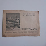 Programm 1000 Jahrfeier 14.-24. August 1952. Rottenmann Grüsst alle Gäste der Festwoche.