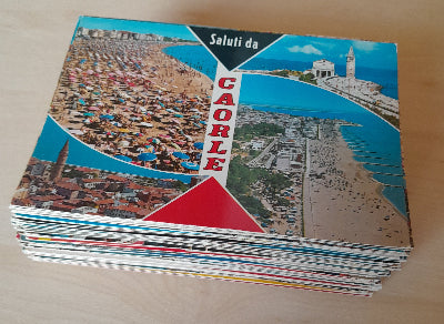Konvolut 100 Ansichtskarten Caorle Mehrbildkarten (cartoline con più vedute)