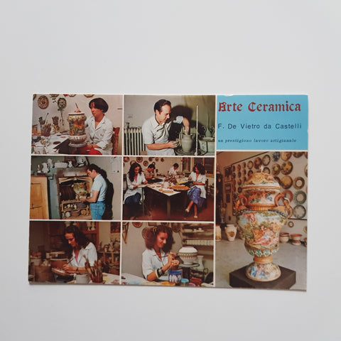 AK Torreglia. Arte Ceramica F. de Vietro da Castelli. Negozio e Laboratorio Via Mirabello 84.