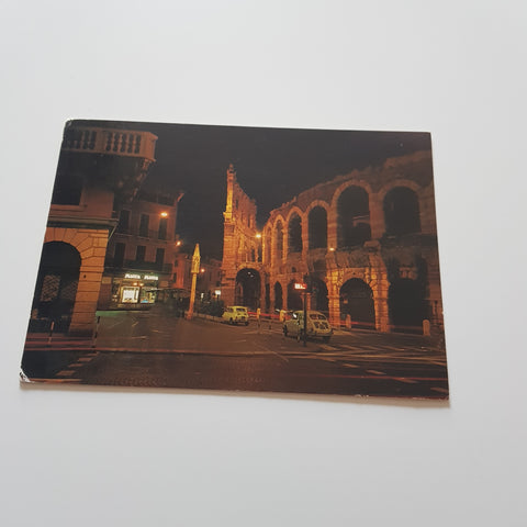 AK Verona. Piazza Bra Notturno.