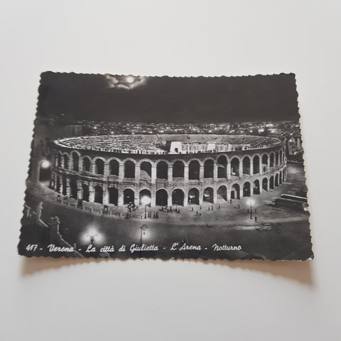 AK Verona. La Citta di Giulietta L'Arena Notturno.