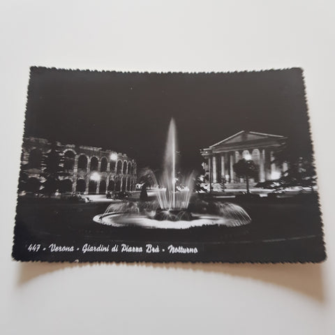 AK Verona - Giardini di Piazza Bra Notturno.