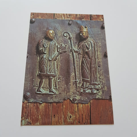AK Verona Chiesa di S. Zeno. Porta bronzea. S. Zeno e l'imperatore Gallieno.