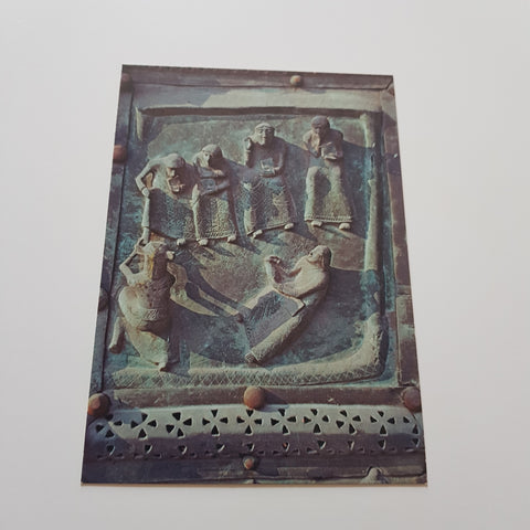 AK Verona Chiesa di S. Zeno. Porta Bronzea di S. Zeno. La lavanda del piedi.
