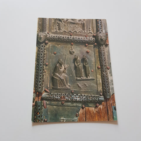 AK Verona Chiesa di S. Zeno. Porta Bronzea di S. Zeno. S. Zeno che pesca.