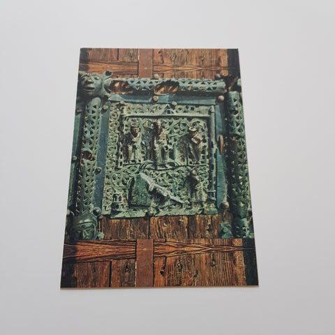 AK Verona Chiesa di S. Zeno. Porta Bronzea di S. Zeno. Nabucodonosor L'episodio dei Fanciulli nella fornace.