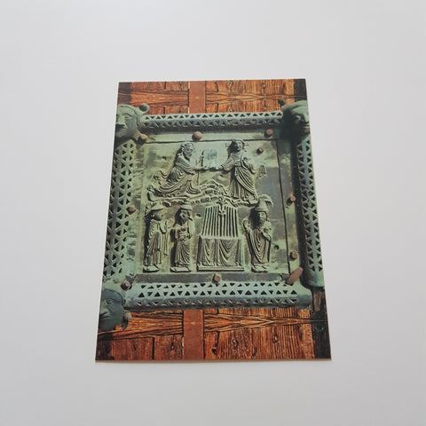 AK Verona Chiesa di S. Zeno. Porta Bronzea di S. Zeno. tavole della Legge. La Verga D'Aronne.