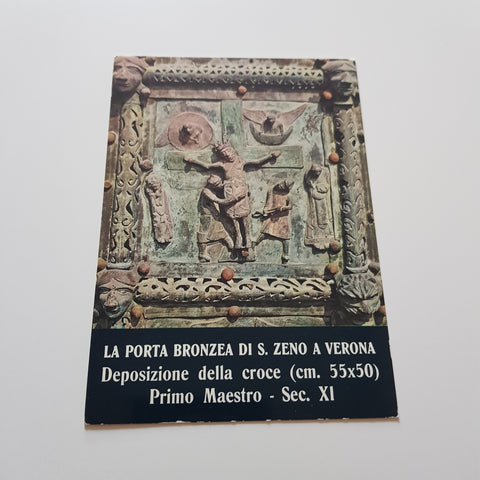 AK Verona Chiesa di S. Zeno. Porta Bronzea di S. Zeno. Deposizione della croce.