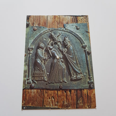AK Verona. Basilica di S. Zeno. Porta bronzea di S. Zeno. S. Zeno libera la Principessa dal demonio.