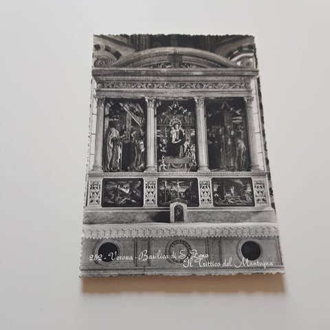 AK Verona. Basilica di S. Zeno. Il Trittico del Mantegna.