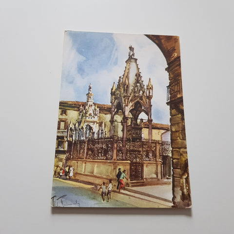 AK Verona. Arche Scaligere. (Acquarello di Aldo Raimondi)