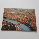 AK Verona. Veduta aerea dell'Adige con Castelvecchio.