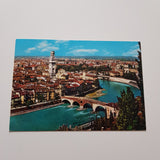 AK Verona. Panorama con Ponte Pietra.