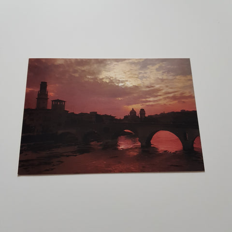 AK Verona. Tramonto sull'Adige.