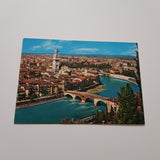 AK Verona. Panorama con Ponte Pietra.