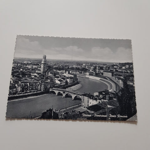 AK Verona. Panorama. Ponte Romano.