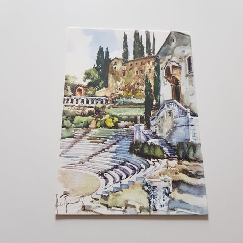 AK Verona Teatro Romano (Acquarello di Aldo Raimondi)