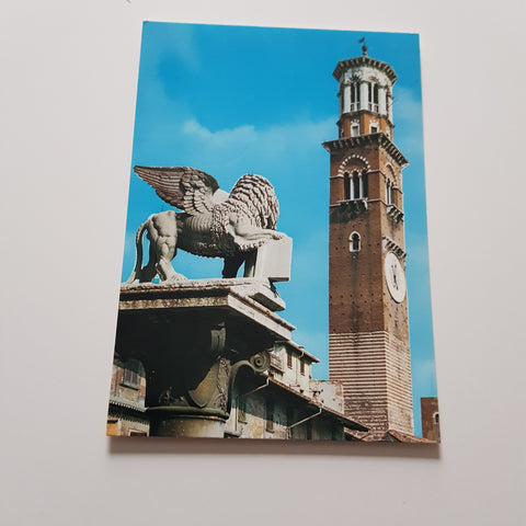AK Verona. Colonna S. Marco e Torre dei Lamberti.
