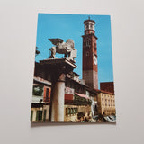 AK Verona. Piazza delle Erbe Torre dei Lamberti.