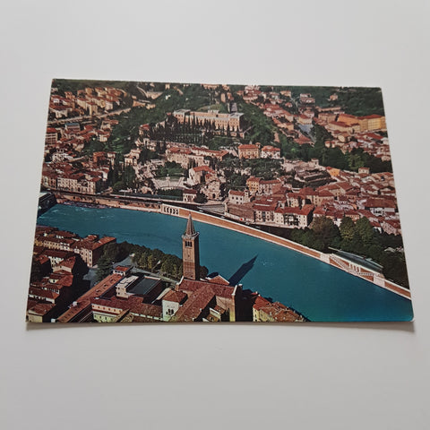 AK Verona. Veduta aerea con vista Castel S. Pietro.