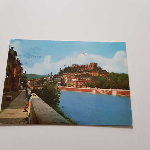 AK Verona. Panorama. Castel S. Pietro.