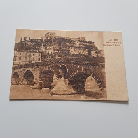 AK Verona. Ponte Romano Castello S. Pietro.