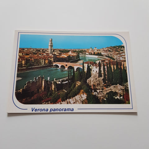 AK Verona. Panorama. Ponte Pietra Chiesa S. Giorgio.
