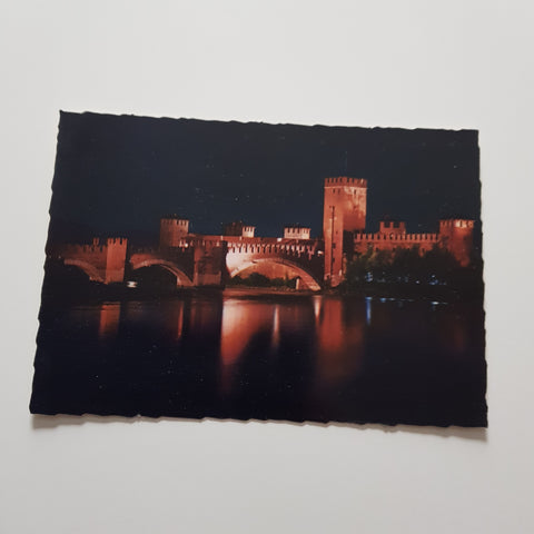 AK Verona Ponte Scaligero. Notturno.