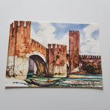AK Verona Ponte di Castelvecchio (Acquarello di Aldo Raimondi)