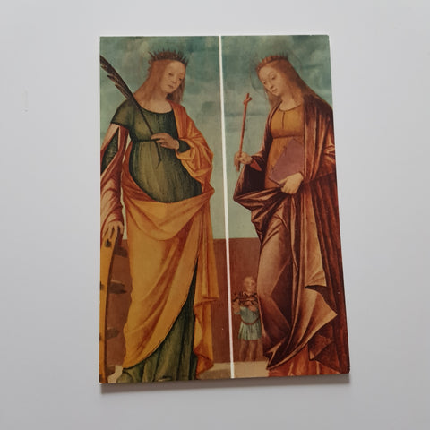 AK Verona. Museo di Castelvecchio Vittore Carpaccio Le ss. Caterina e Veneranda.