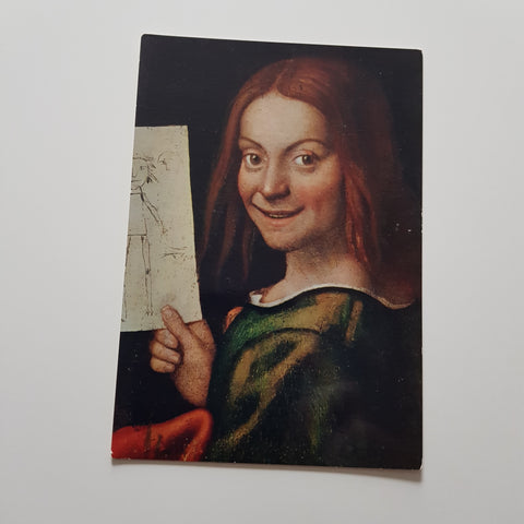 AK Verona. Museo di Castelvecchio. G. F. Caroto. Fanciullo con pupazzetto.
