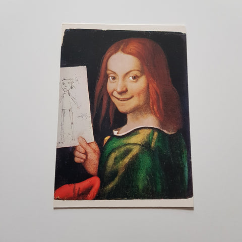 AK Verona. Museo di Castelvecchio. G. F. Caroto. Fanciullo con pupazzetto.